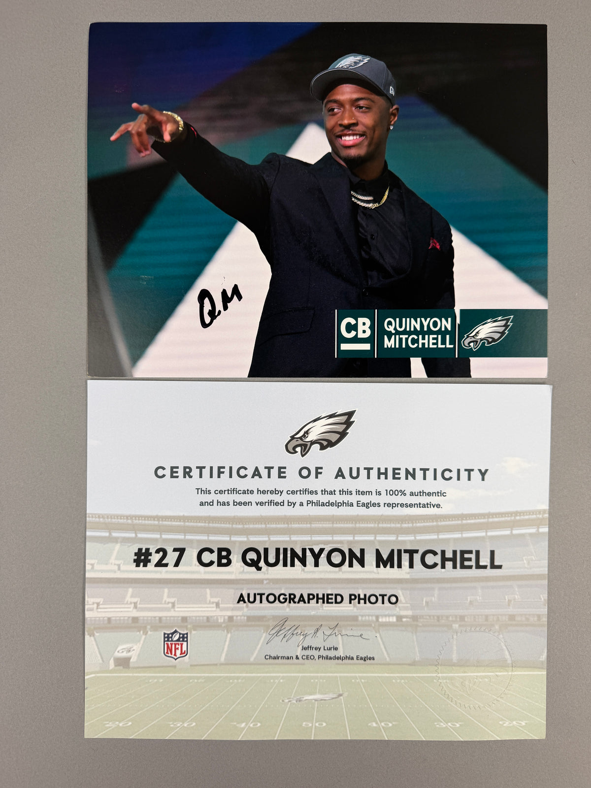 Philadelphia Eagles Quinyon Mitchell Autographed Photo