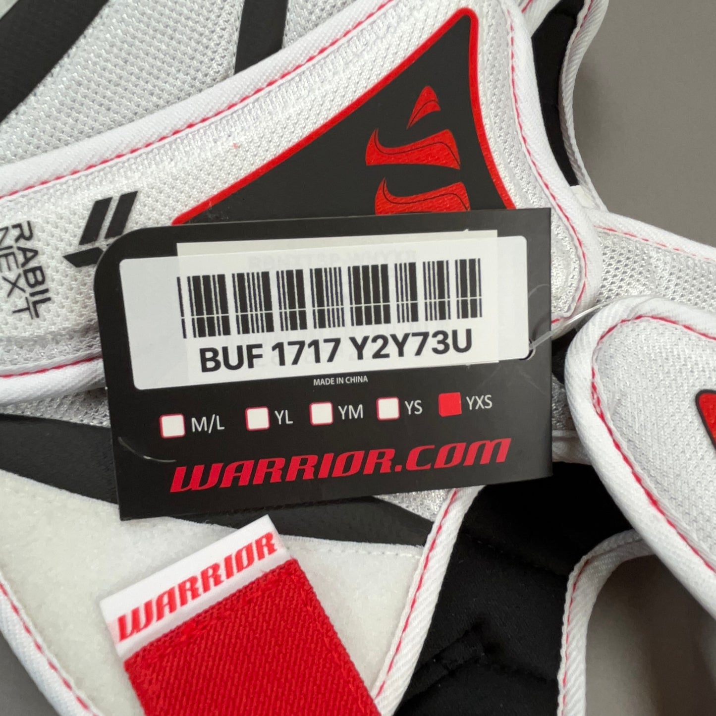 Warrior Rabil Next Youth X-Small Lacrosse Shoulder Pads