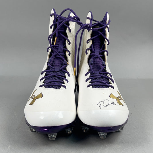 Under Armour Spine Brawler Signed by Patrick Queen #6 and Anthony Brown #12 Size 13.5 Football Cleats