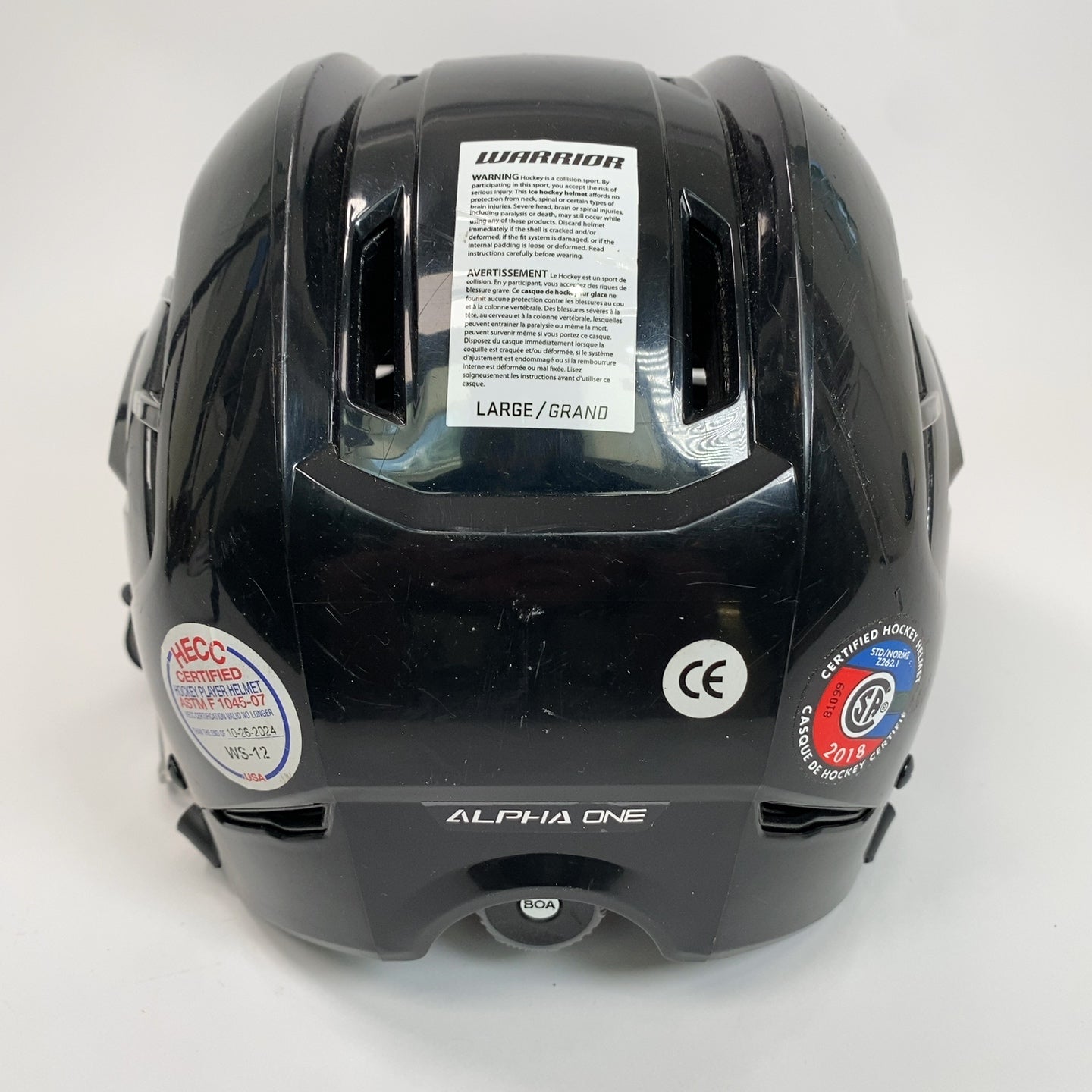 Warrior Alpha One Large 7 1/8" to 7 3/4" Senior Hockey Helmet