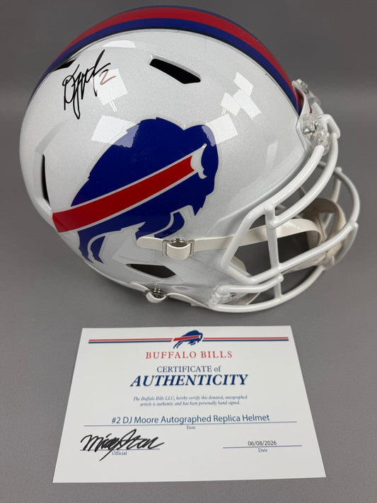 DJ Moore Autographed Buffalo Bills Helmet