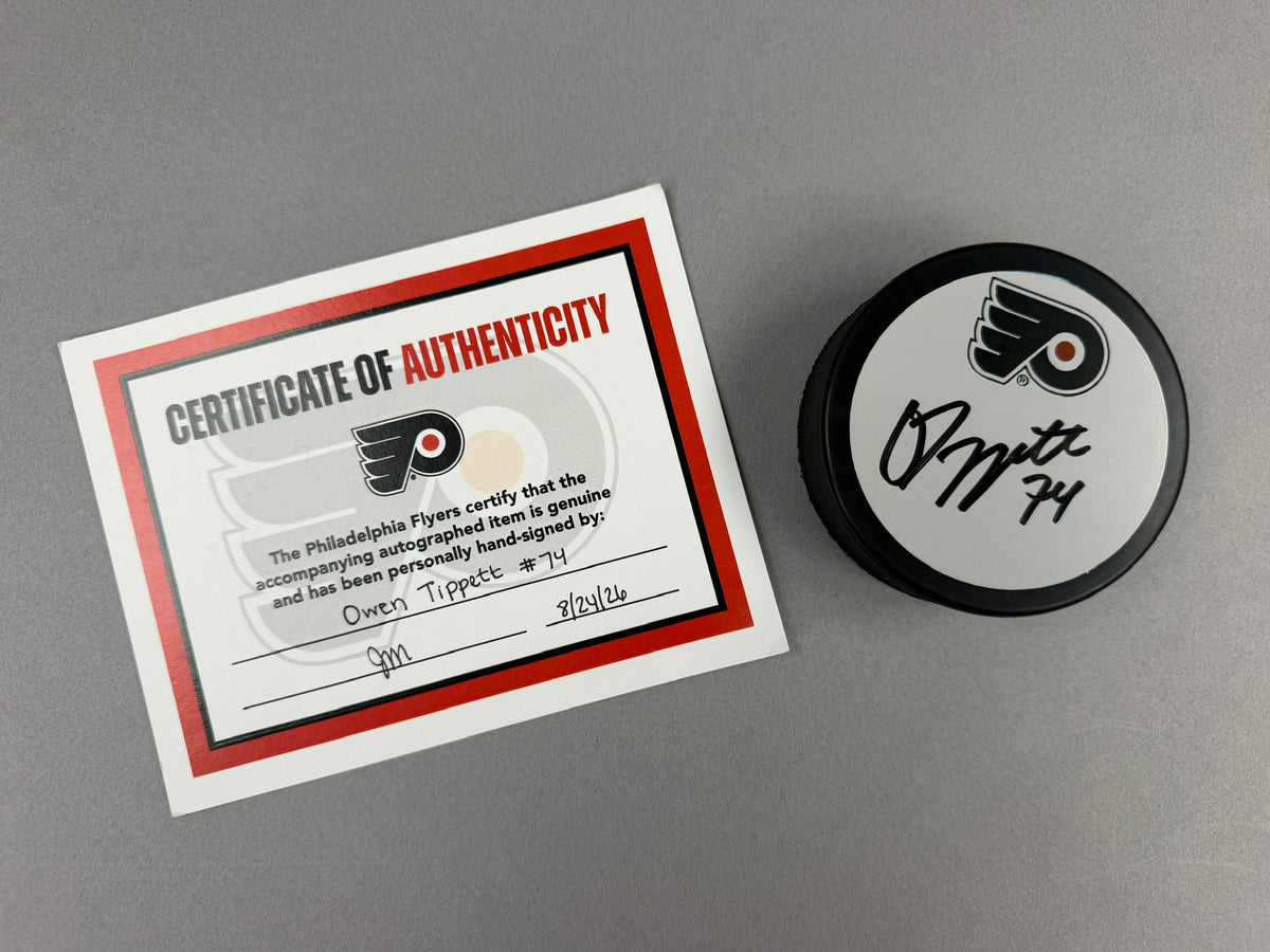 Philadelphia Flyers Owen Tippett Autographed Puck