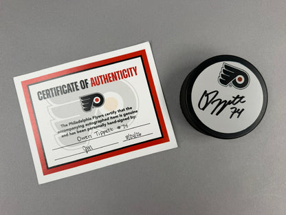 Philadelphia Flyers Owen Tippett Autographed Puck