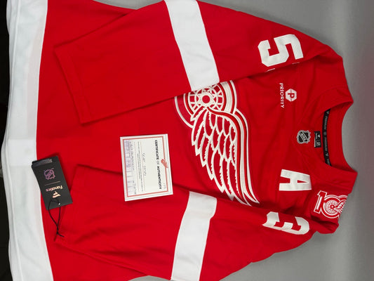 Detroit Red Wings Moritz Seider Autographed Jersey