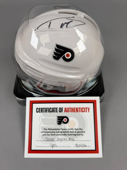 Philadelphia Flyers Trevor Zegras Autographed Mini Helmet