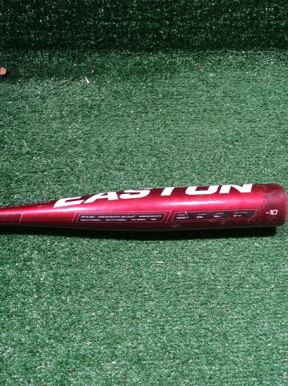 Easton YB13CY Baseball Bat 29" 19 oz. (-10) 2 1/4"