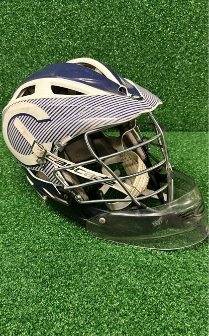 Cascade Pro7C Senior White, blue Lacrosse Helmet