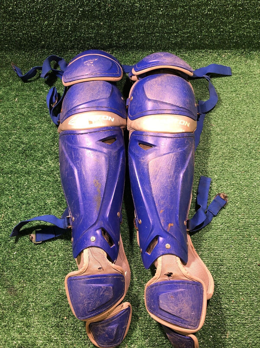 Blue Easton 17" Catcher's Shin Guards