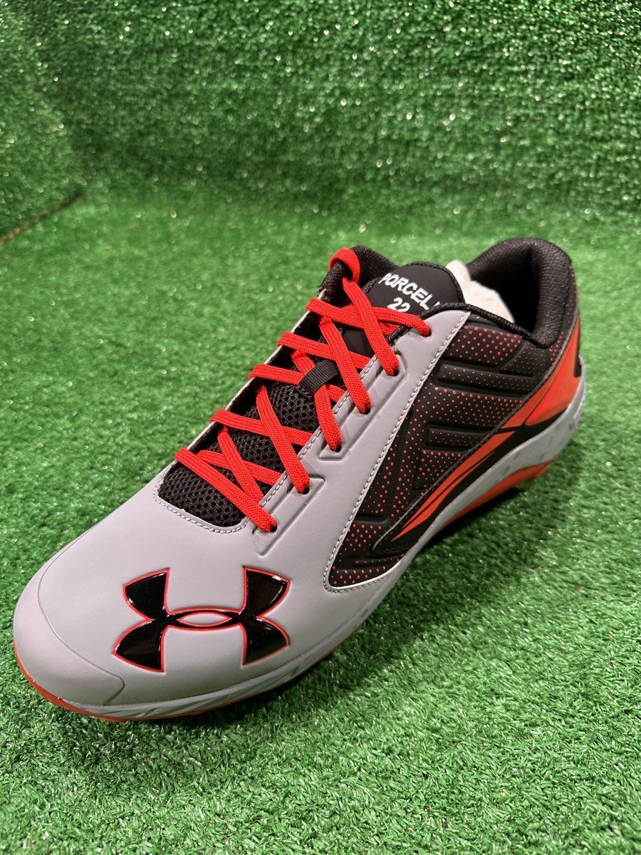 Team Issued UA #22 Porcello Harper 2 Mid HB 12.5 Size Baseball Cleats 35ZVP