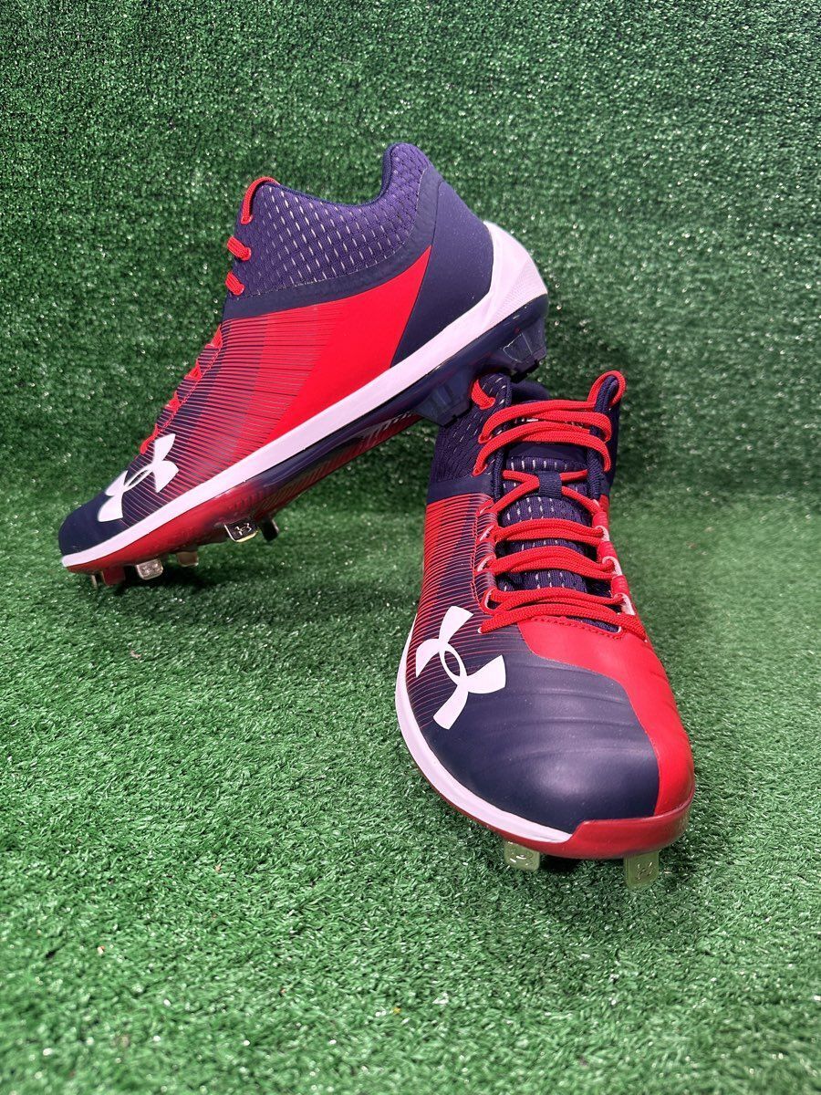 Team Issued Under Armour Matt Wieters Yard Mid HYB 13.0 Size Baseball Cleats V5K