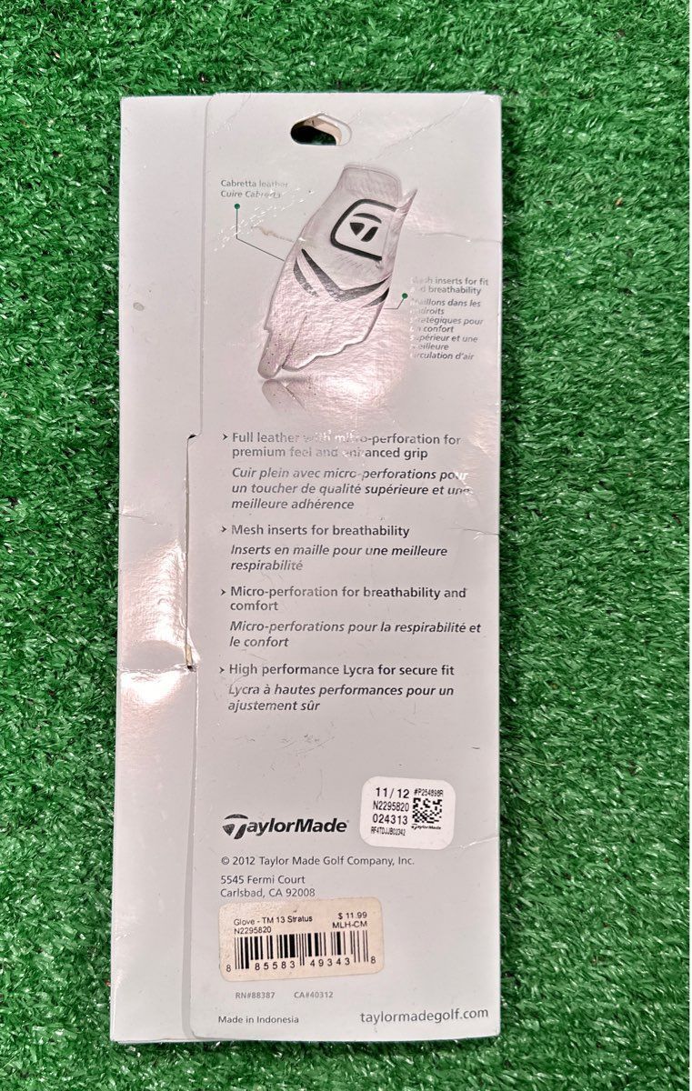 Taylormade TM 13 Stratus Lefthanded Golf Glove