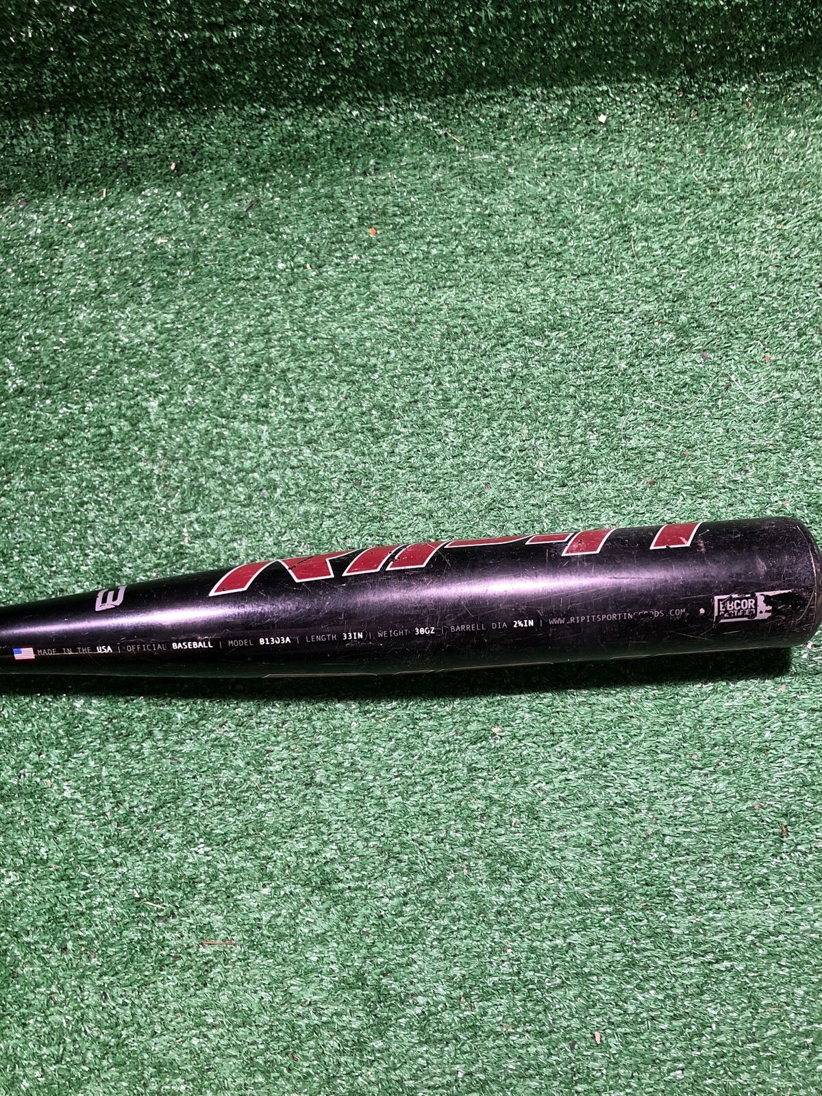 Rip It B1303A Baseball Bat 33" 30 oz. (-3) 2 5/8"