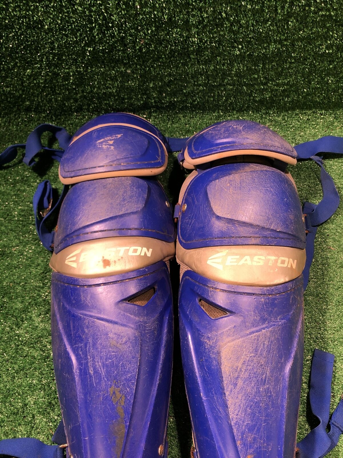 Blue Easton 17" Catcher's Shin Guards