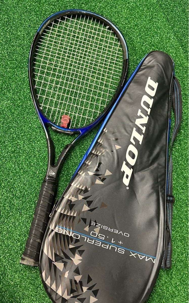 Dunlop Max Superlong +1.50 Tennis Racket, 28.5", 4 1/2"