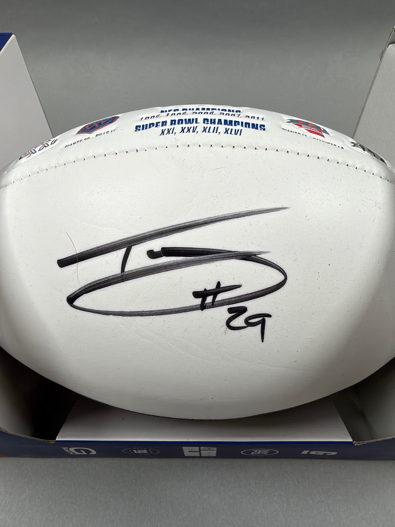 Tyrone Tracy New York Giants Autographed Football