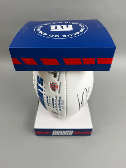 Tyrone Tracy New York Giants Autographed Football