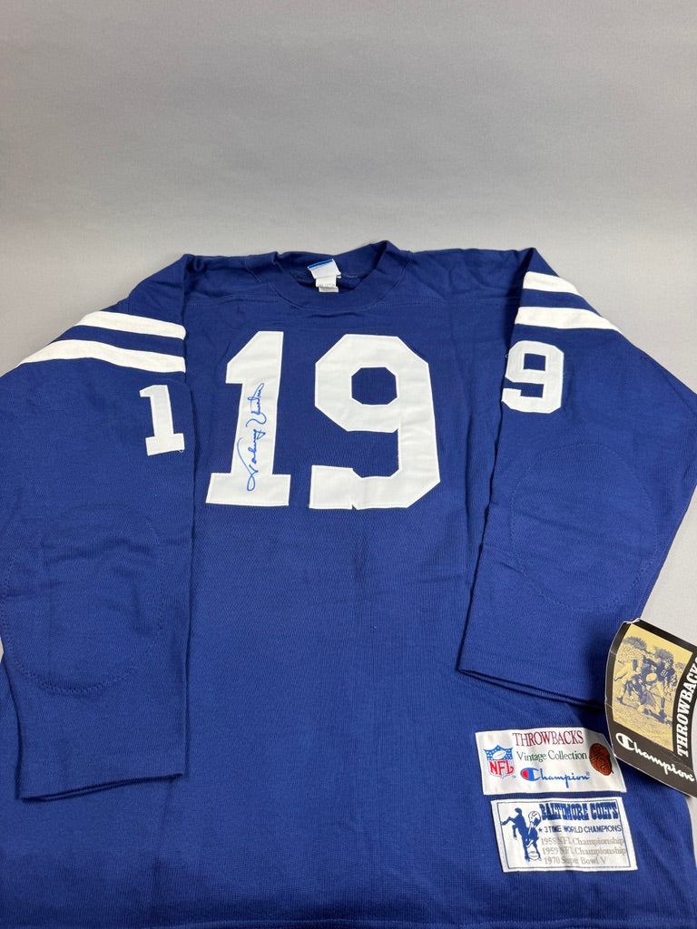 Johnny Unitas Baltimore Colts Signed Jersey & Photograph