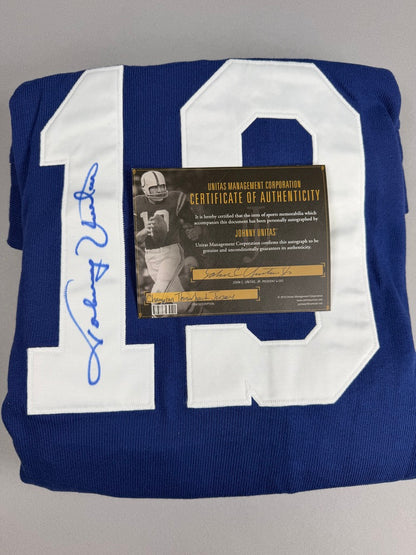 Johnny Unitas Baltimore Colts Signed Jersey & Photograph