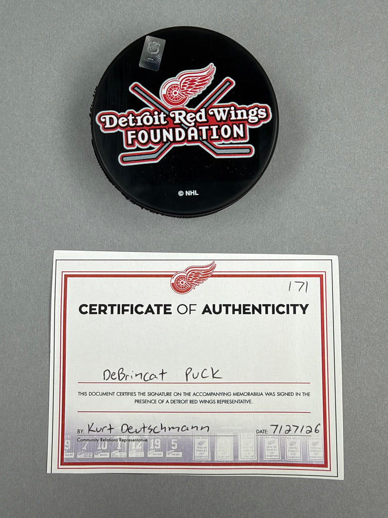 Detroit Red Wings Alex DeBrincat Puck