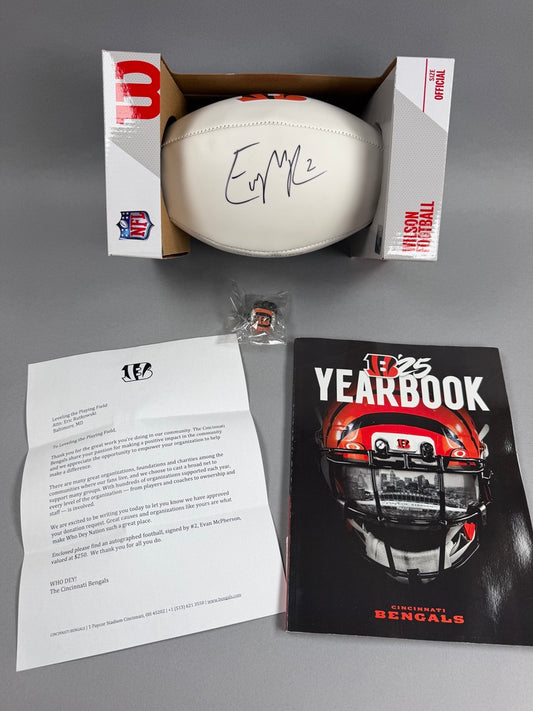 Evan McPhearson Autographed Football