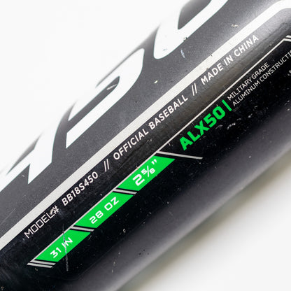 Easton S450 ALX50 31/28 (-3) 2 5/8" BBCOR Baseball Bat