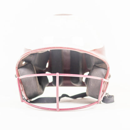 Rip-It S/M 6" to 6 7/8" Maroon/White Softball Batting Helmet
