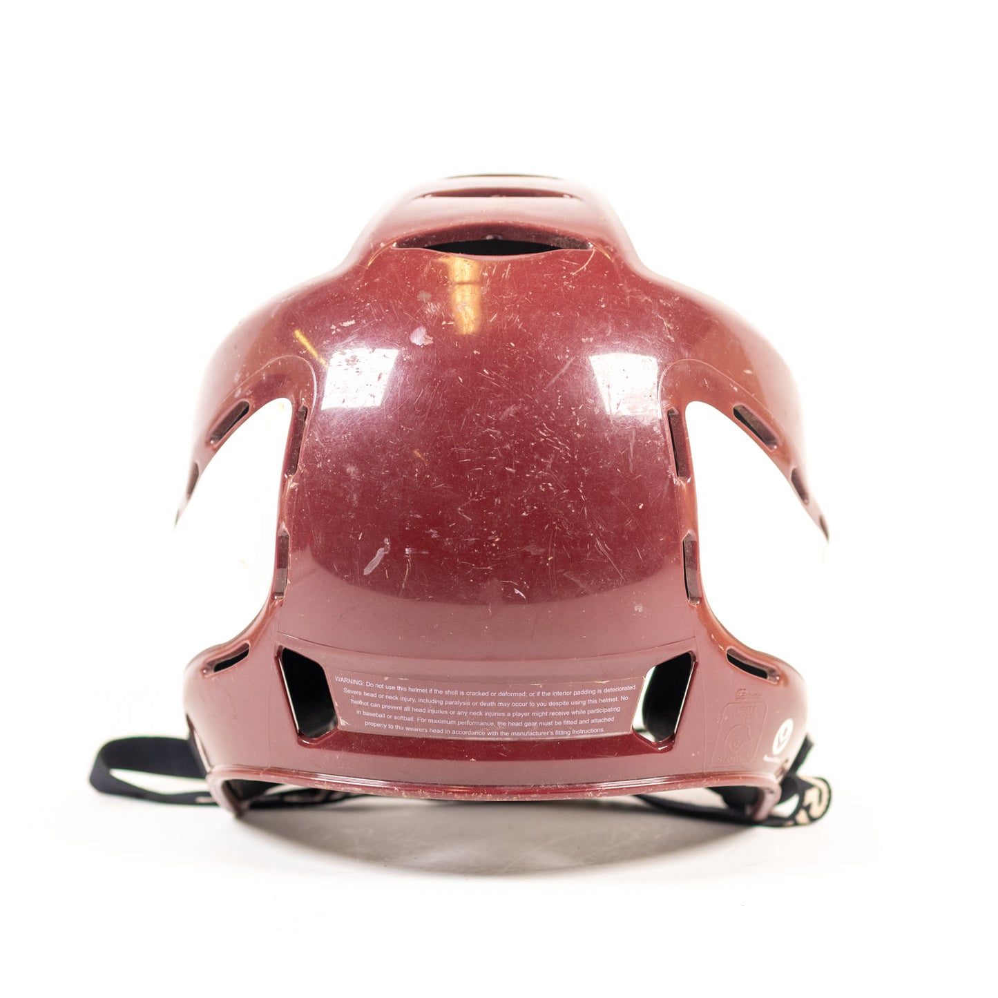 Rip-It S/M 6" to 6 7/8" Maroon/White Softball Batting Helmet