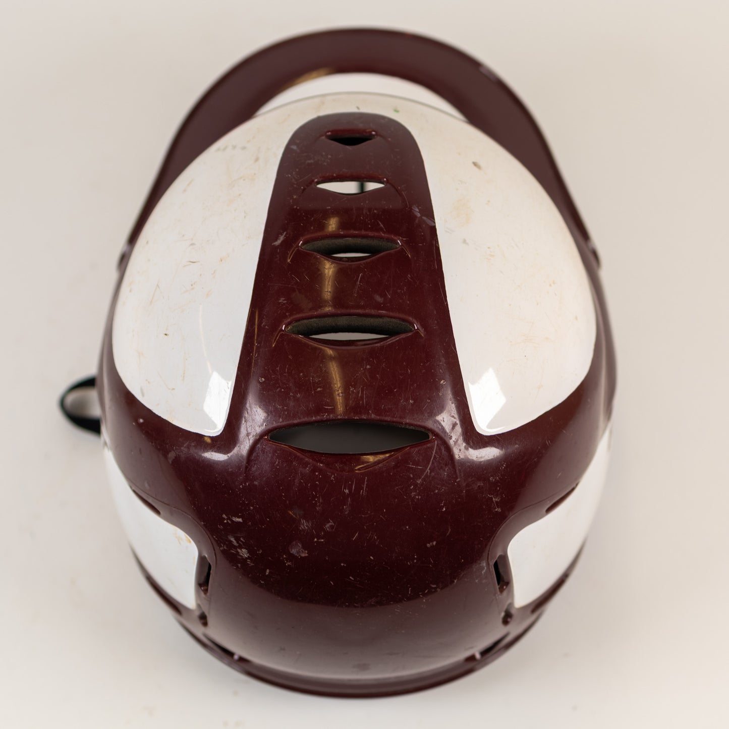 Rip-It S/M 6" to 6 7/8" Maroon/White Softball Batting Helmet