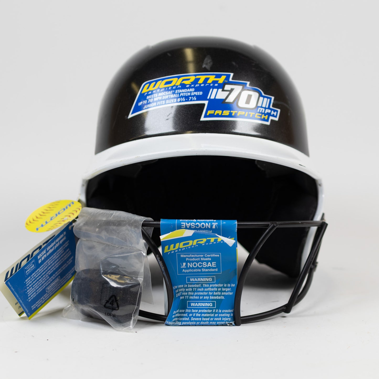 Worth HVWC 6 3/4" to 7 1/8" Softball Batting Helmet
