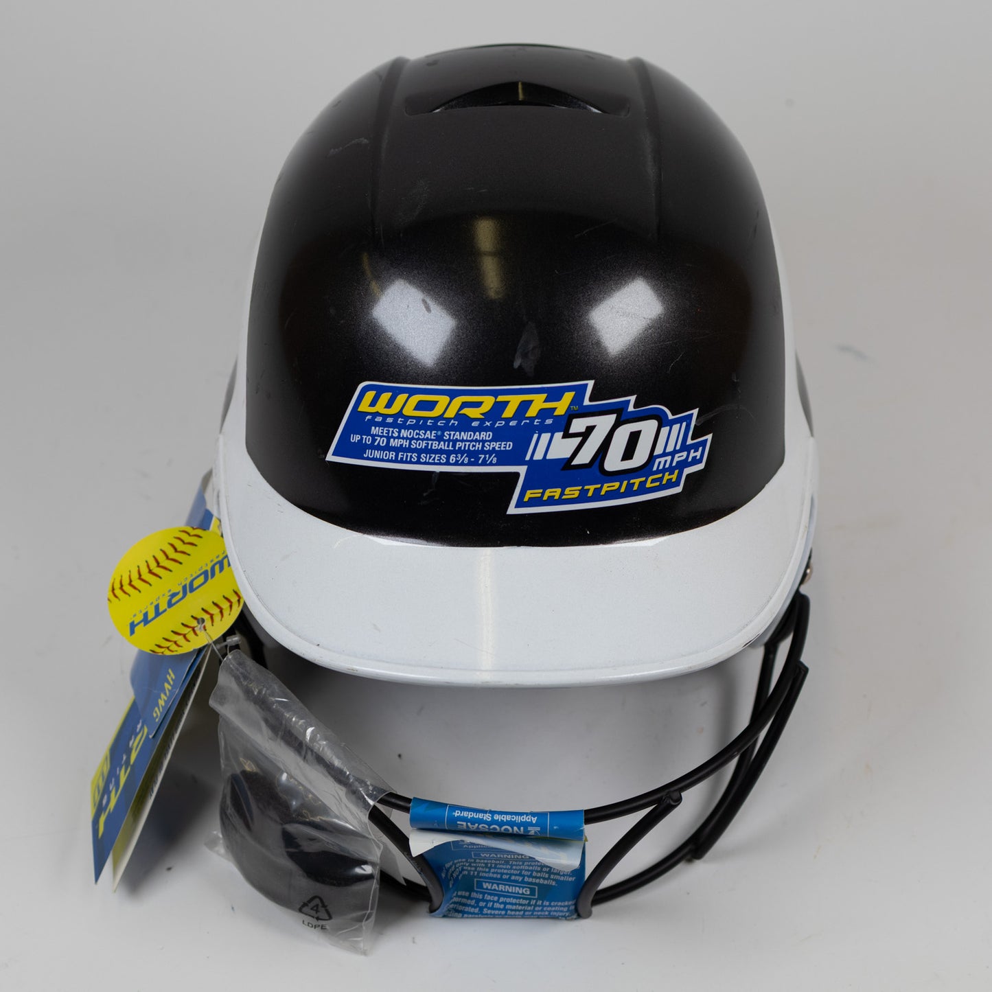 Worth HVWC 6 3/4" to 7 1/8" Softball Batting Helmet