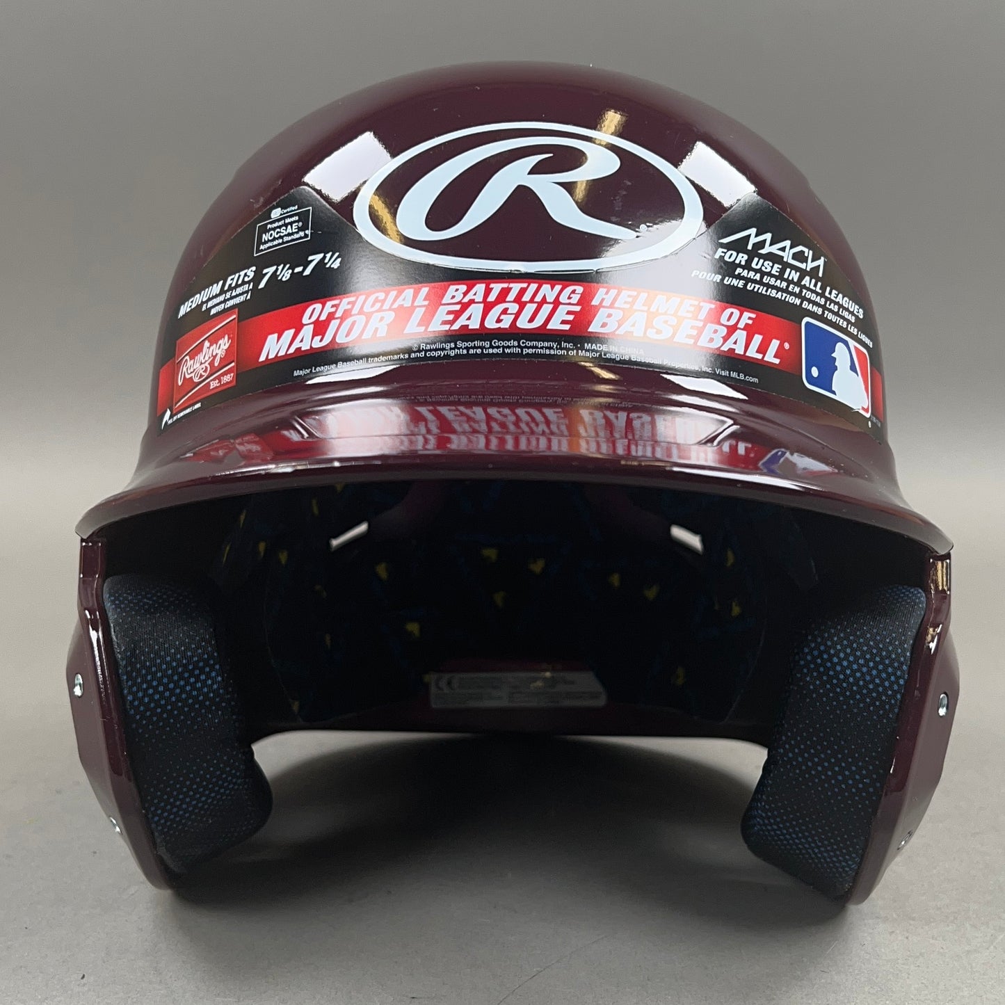 Rawlings Mach-89-RevA 7 1/8" to 7 1/4" Junior Baseball Batting Helmet