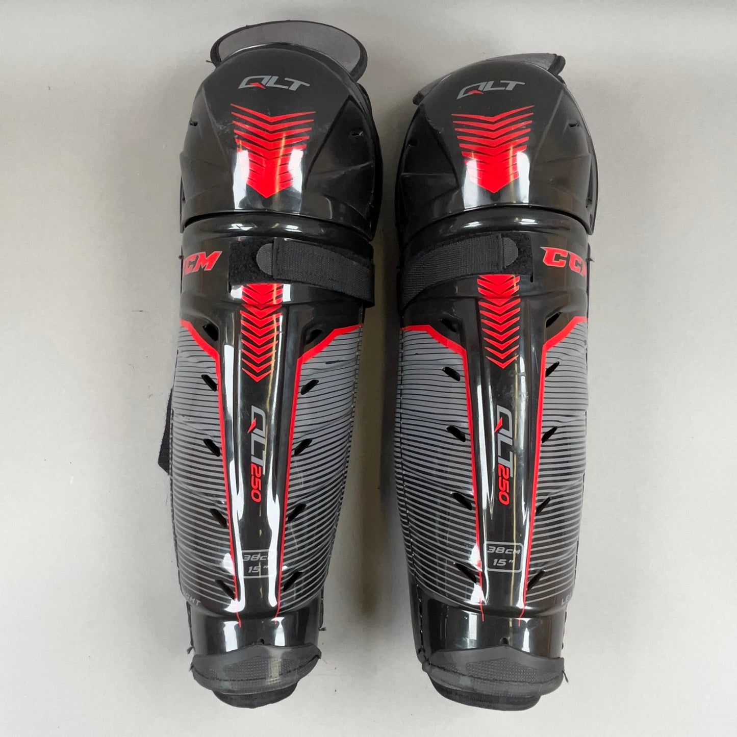 CCM QLT 250 Senior 15" Hockey Shin Guards