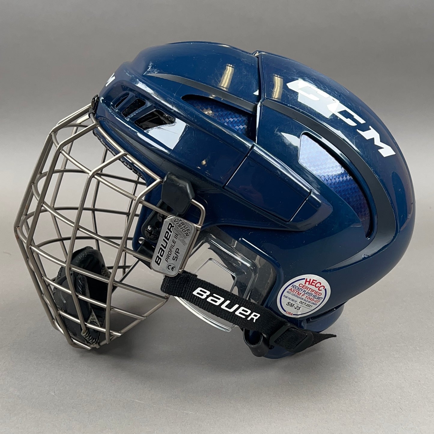 CCM Fitlite S OSFM Adjustable 5 7/8" to 7" Senior Hockey Helmet