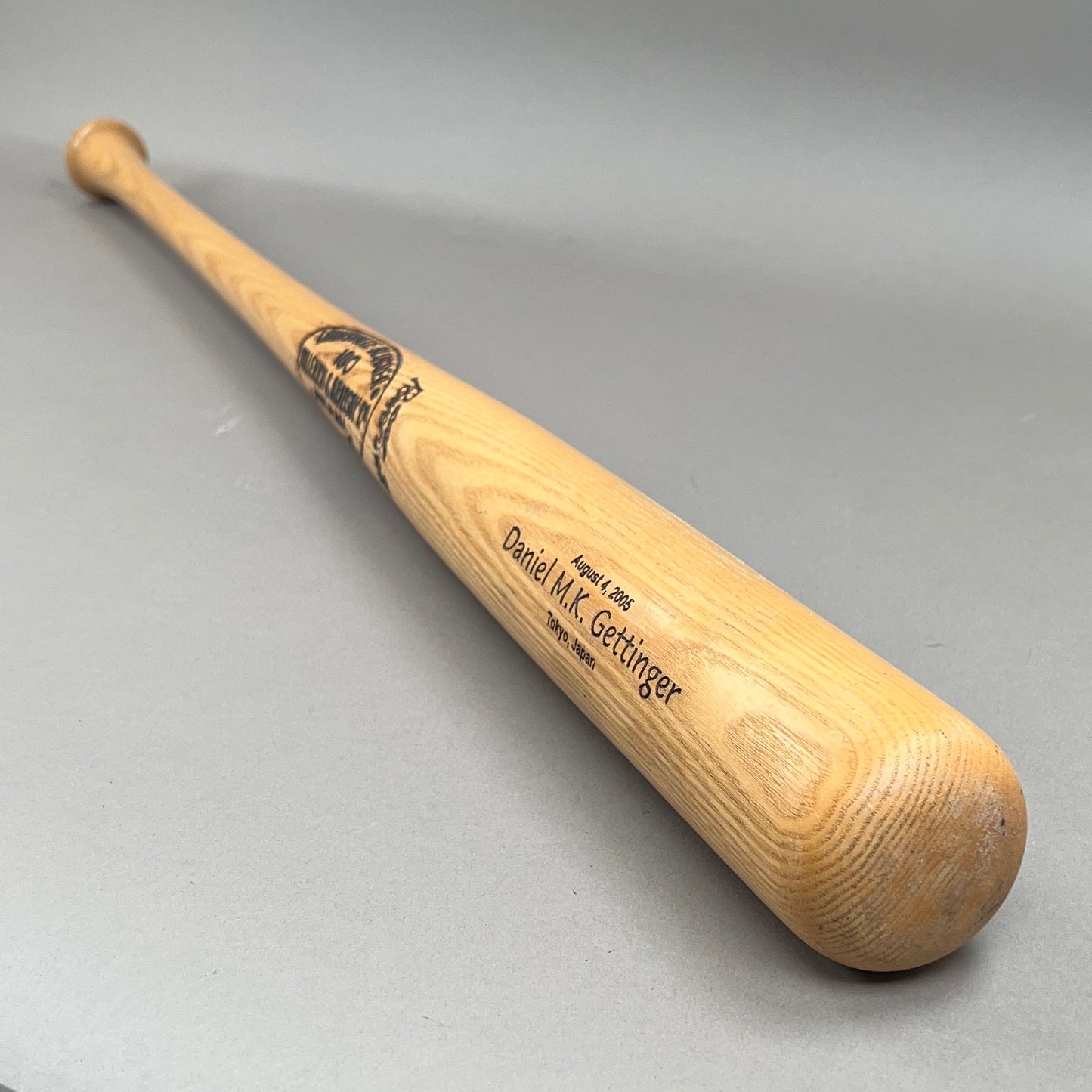 Louisville Slugger Powerized Hillerich & Bradsby 180 Daniel M.K. Gettinger Tokyo, Japan 34/29 (-5) Wooden Baseball Bat