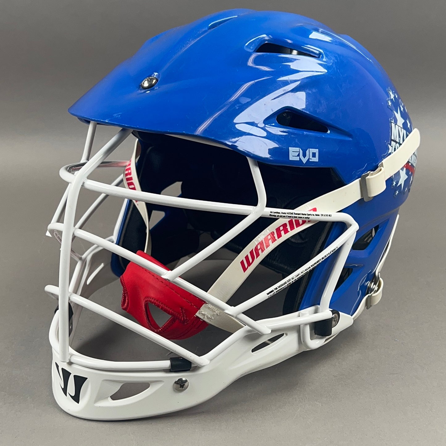 Warrior Evo All-American L/XL Adjustable 22.5" to 24.5" Senior Lacrosse Helmet