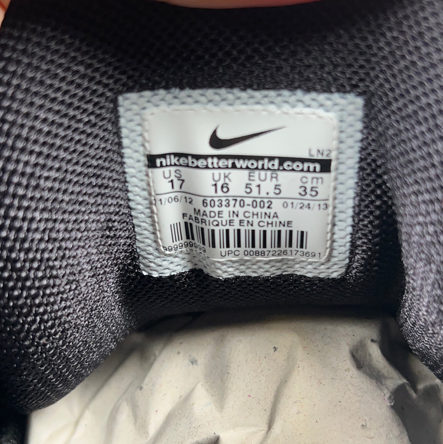 Nike Zoom Code Elite 3/4 Shark Size 17 Football Cleats