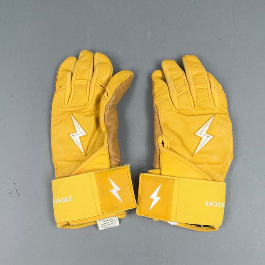 Bruce Bolt Original Premium Pro Long Cut Youth Large Batting Gloves