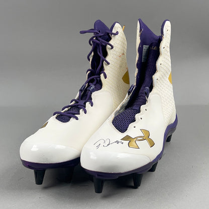 Under Armour Spine Brawler Signed by Patrick Queen #6 and Anthony Brown #12 Size 13.5 Football Cleats