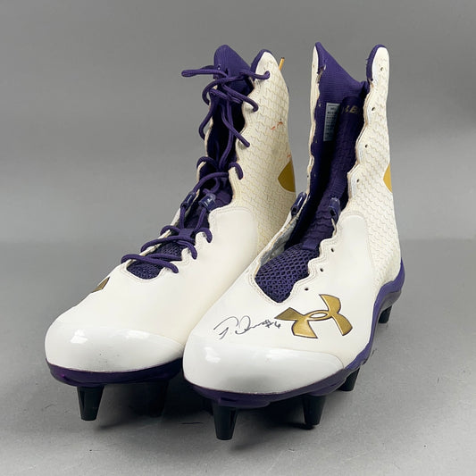 Under Armour Spine Brawler Signed by Patrick Queen #6 and Anthony Brown #12 Size 13.5 Football Cleats