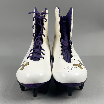 Under Armour Spine Brawler Signed by Patrick Queen #6 and Anthony Brown #12 Size 13.5 Football Cleats
