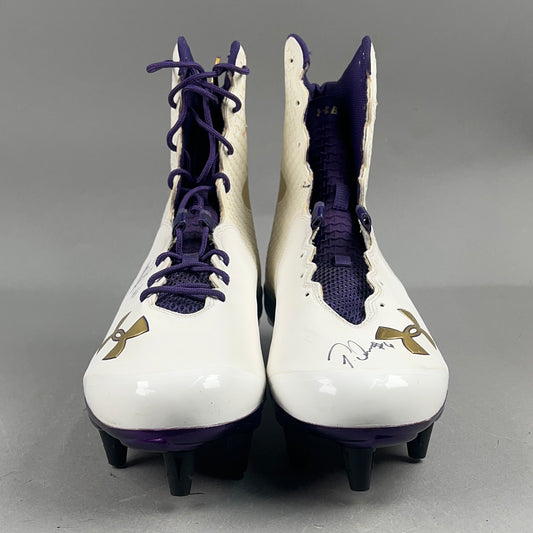 Under Armour Spine Brawler Signed by Patrick Queen #6 and Anthony Brown #12 Size 13.5 Football Cleats