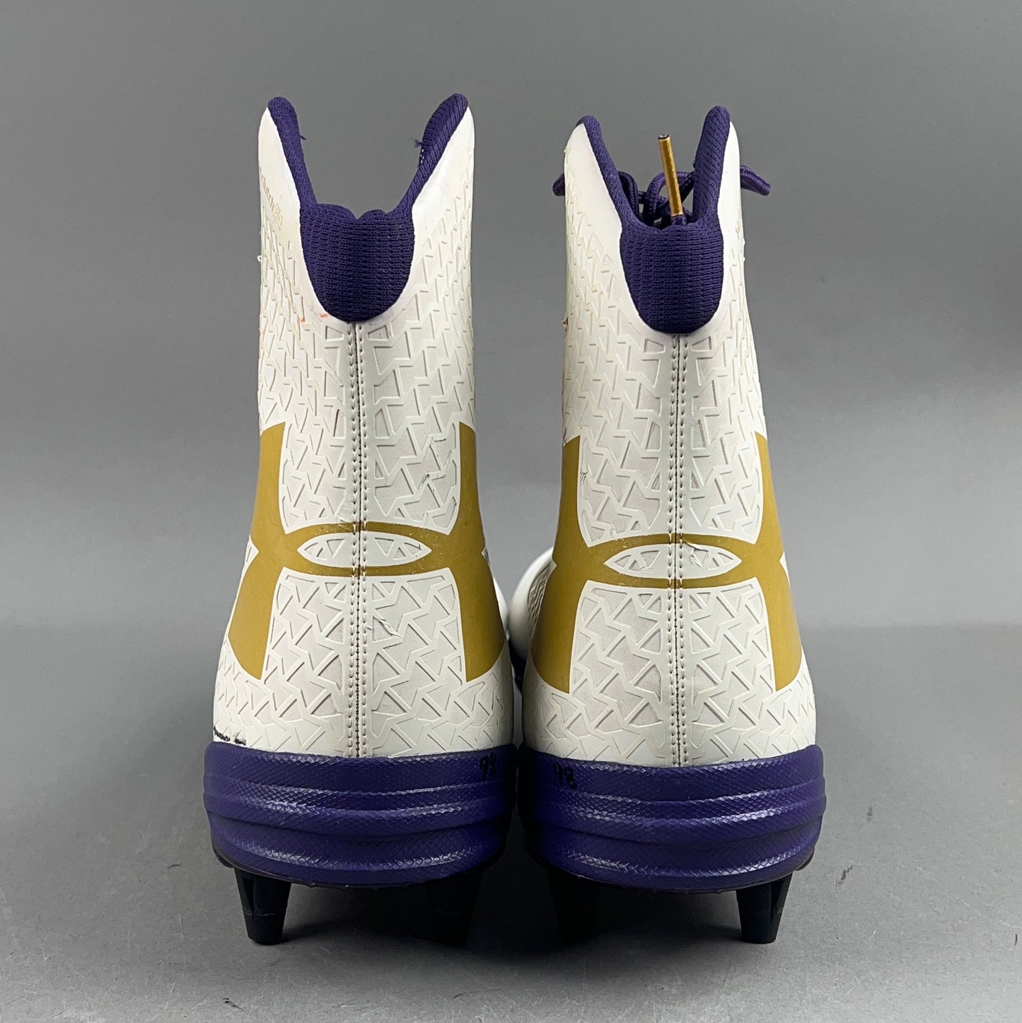 Under Armour Spine Brawler Signed by Patrick Queen #6 and Anthony Brown #12 Size 13.5 Football Cleats
