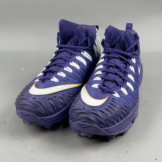 Nike Force Savage Pro Shark Signed by Patrick Queen #6 and Anthony Brown #12 Size 15 Football Cleats