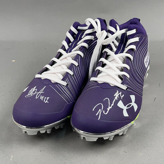 Under Armour Nitro Mid MC Signed by Patrick Queen #6 and Anthony Brown #12 Size 13 Football Cleats