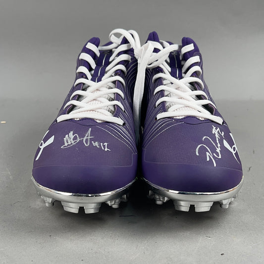 Under Armour Nitro Mid MC Signed by Patrick Queen #6 and Anthony Brown #12 Size 13 Football Cleats