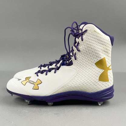 Under Armour Spine Brawler Signed by Patrick Queen #6 and Anthony Brown #12 Size 13.5 Football Cleats