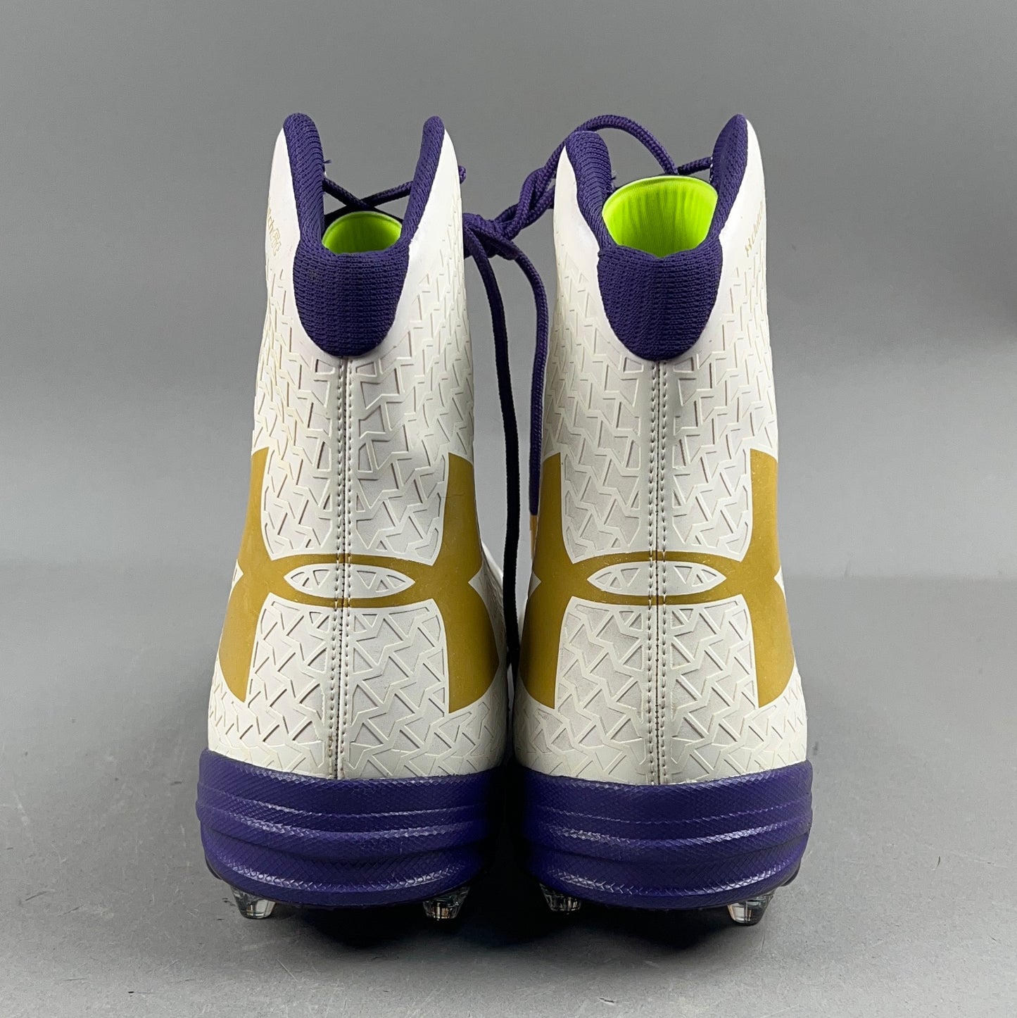 Under Armour Spine Brawler Signed by Patrick Queen #6 and Anthony Brown #12 Size 13.5 Football Cleats