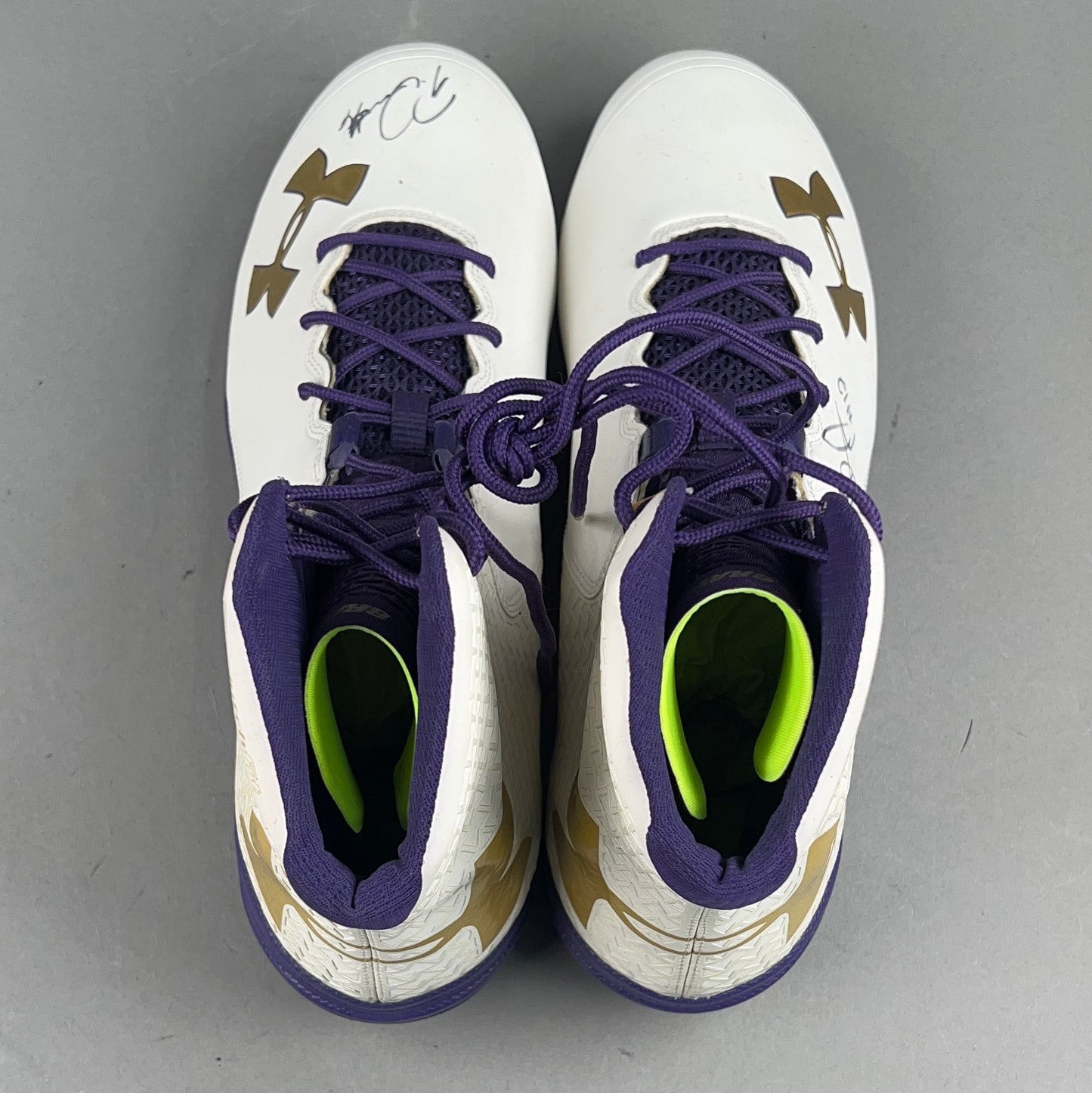 Under Armour Spine Brawler Signed by Patrick Queen #6 and Anthony Brown #12 Size 13.5 Football Cleats