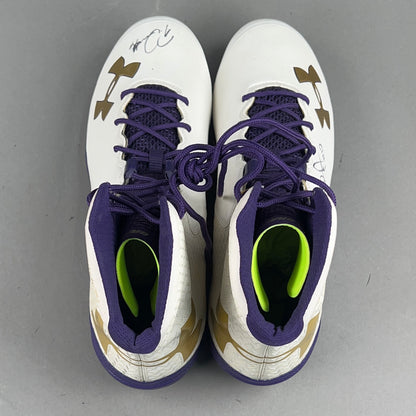 Under Armour Spine Brawler Signed by Patrick Queen #6 and Anthony Brown #12 Size 13.5 Football Cleats