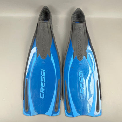 Cressi Reaction Pro Full Foot Size US Men Size 7-8 Scuba Fins
